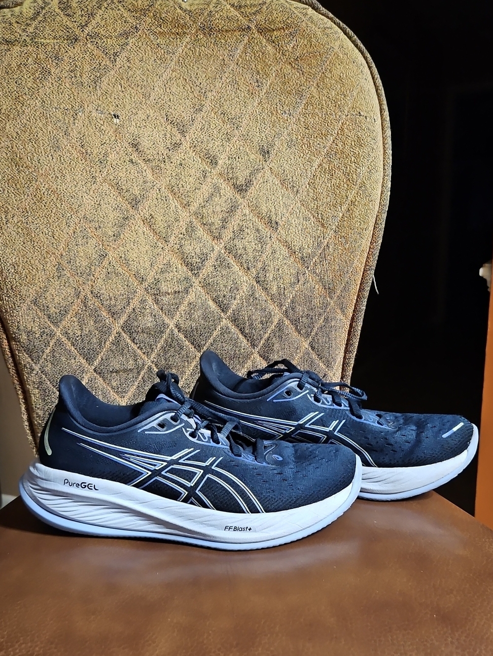 Asics Gel-Cumulus 26 Blue Yellow Lace Up Sneakers Running Shoes